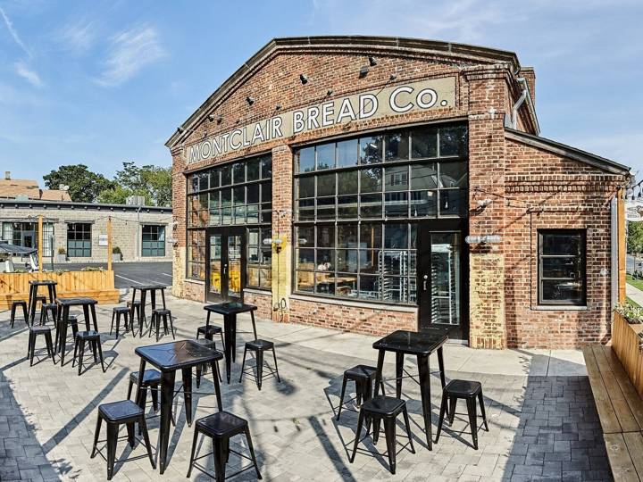 16 Label Street brick building with patio seating
